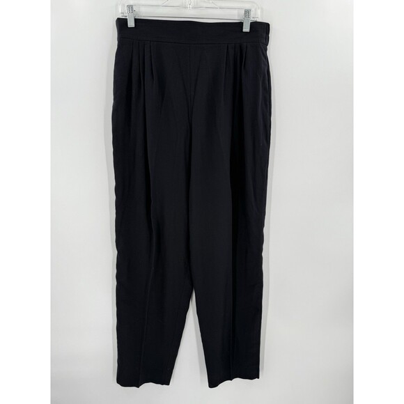 Vintage F Stop Black 2 Piece Outfit V Neck Short Sleeve Top Cropped Pants LARGE - Picture 8 of 14